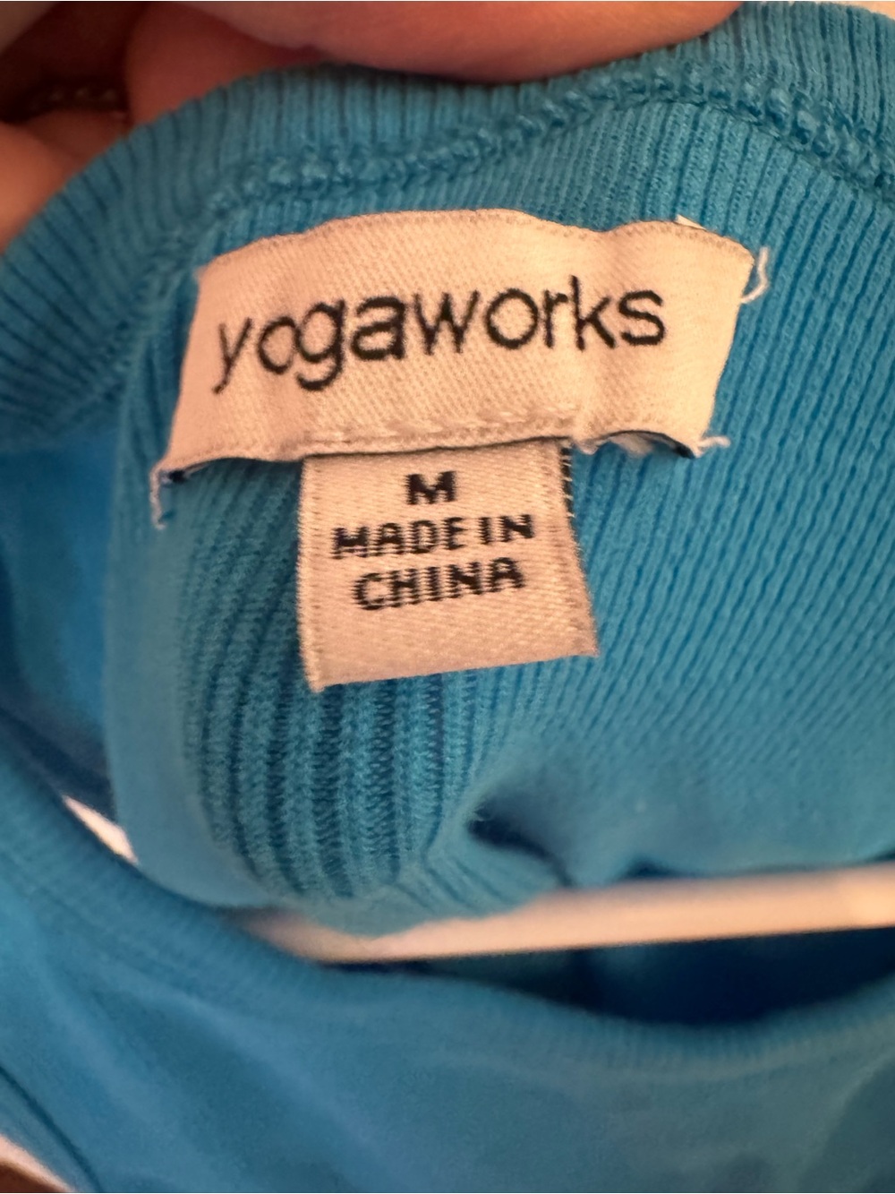 Women's Turquoise Ribbed Tank Top - Picture 3 of 3